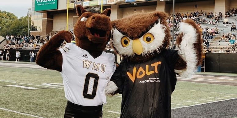 mascots happy together