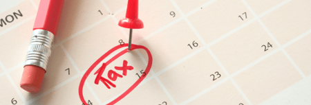 Tax day circled on calendar 