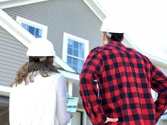 Couple looking at home 
