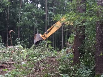 New home being built on land 