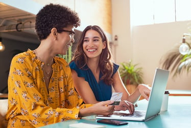 family looking into checking account 