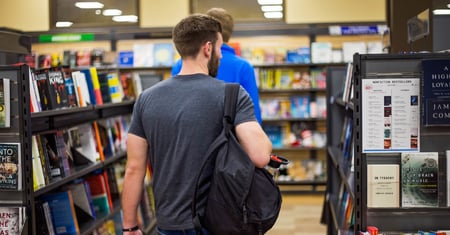 College student going back to school shopping 