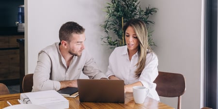 Couple looking at Debt Consolidation options