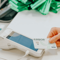 Credit Union member using debit card