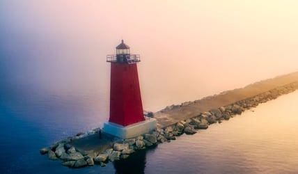 Lighthouse on Lake Michigan 
