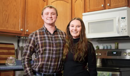 Michaela and Patrick in their home