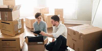 Homeowners unpacking