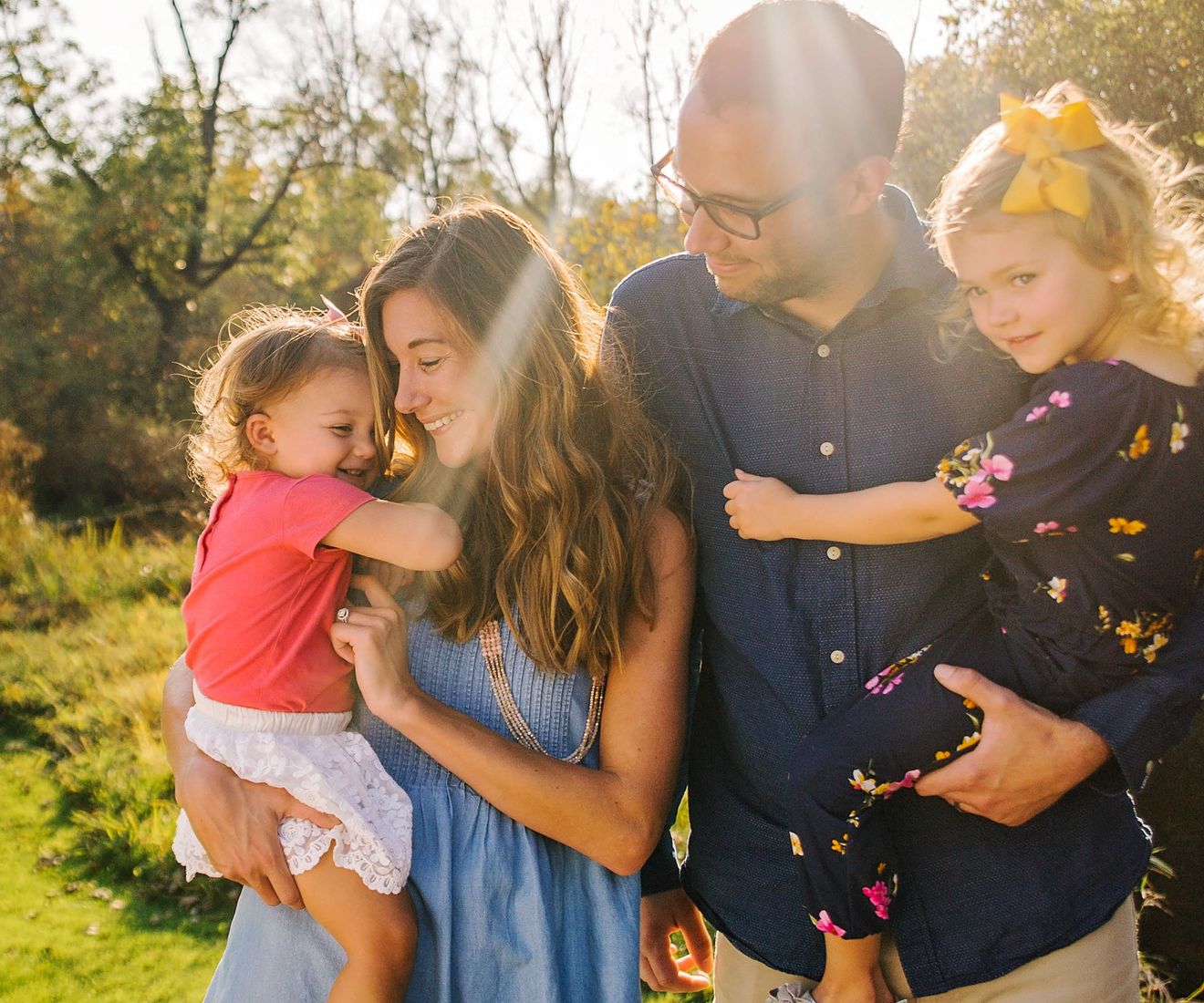 family in sunbeam