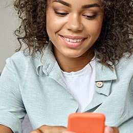 Women using mobile banking 