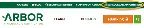 Schedule an Appointment right from Arbor Financial's website!