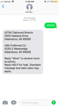 COOP-Text.png Text any ZIP Code to 91989 to find a nearby CO-OP ATM.