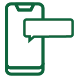 text smart phone icon